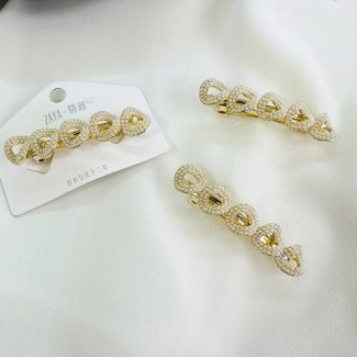 7 cm French clip with pearl top