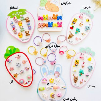 پک کش مو لیزری پیکسل دار عروسکی 10 عددی