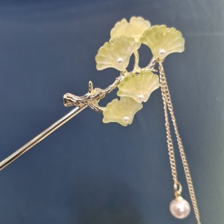 کانزاشی فلزی آویزدار گل شیپوری سبز