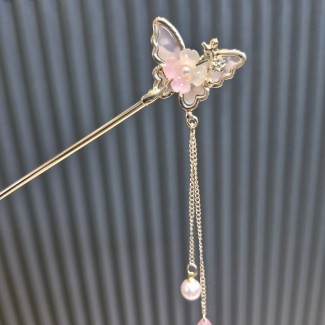 کانزاشی شاخه گل و پروانه کریستالی