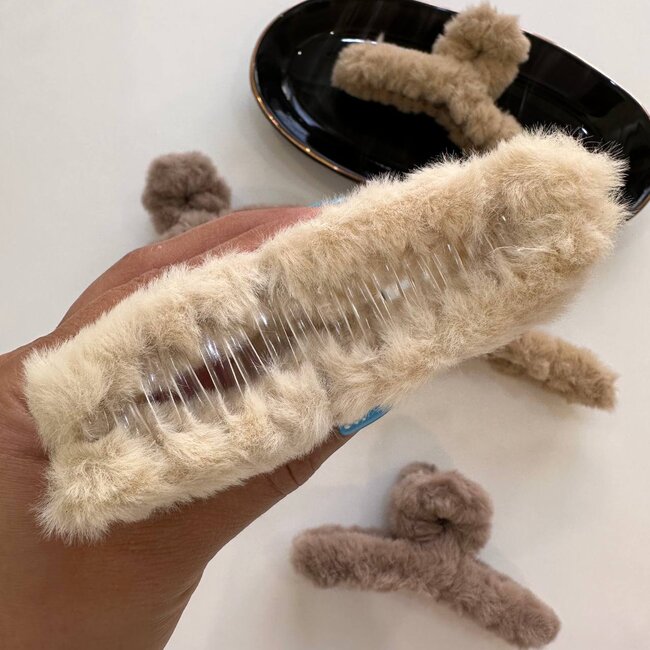 کلیپس مو خزدار ساده مدل روبانی