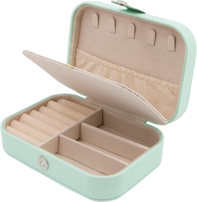 جعبه جواهرات چرمی مسافرتی مستطیلی