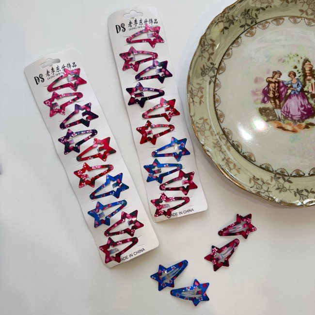 گیره مو تق تقی طرح ستاره دنباله 10 عددی