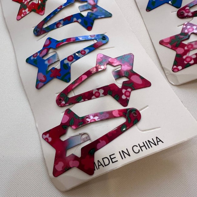 گیره مو تق تقی طرح ستاره دنباله 10 عددی