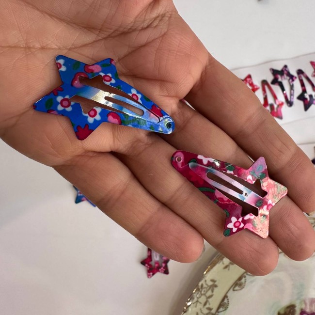 گیره مو تق تقی طرح ستاره دنباله 10 عددی