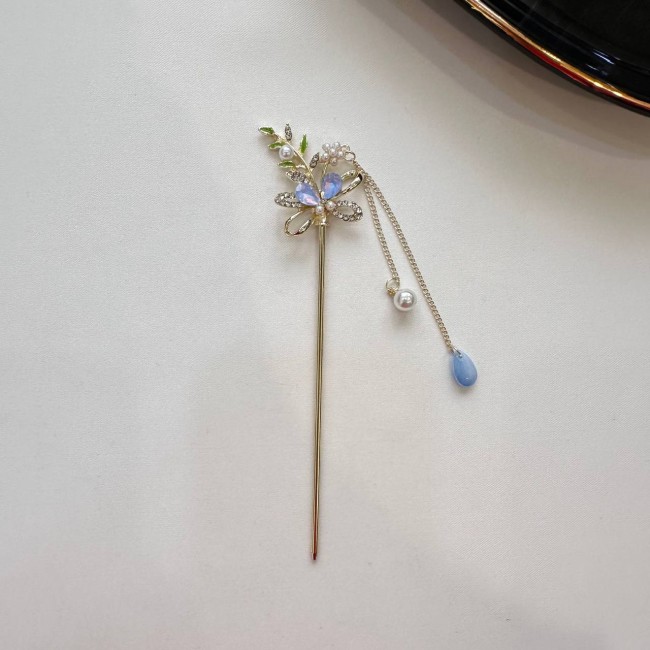 کانزاشی فلزی پروانه و برگ سبز