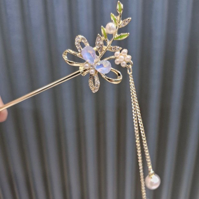 کانزاشی فلزی پروانه و برگ سبز