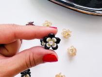 مینی کلیپس شکوفه نگین دار دو عددی
