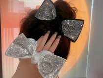 کش مو اسکرانچی پاپیون نگینی