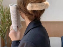 کلیپس انبری رویه خز گل ده سانتی