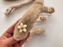کلیپس انبری رویه خز گل ده سانتی