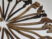 کانزاشی چوبی یا چوب مو طرح دار تک شاخه