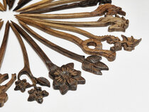کانزاشی چوبی یا چوب مو طرح دار تک شاخه