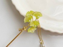 کانزاشی فلزی آویزدار گل شیپوری سبز